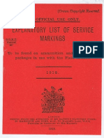 Markings To Be Found On Ammunition 1918