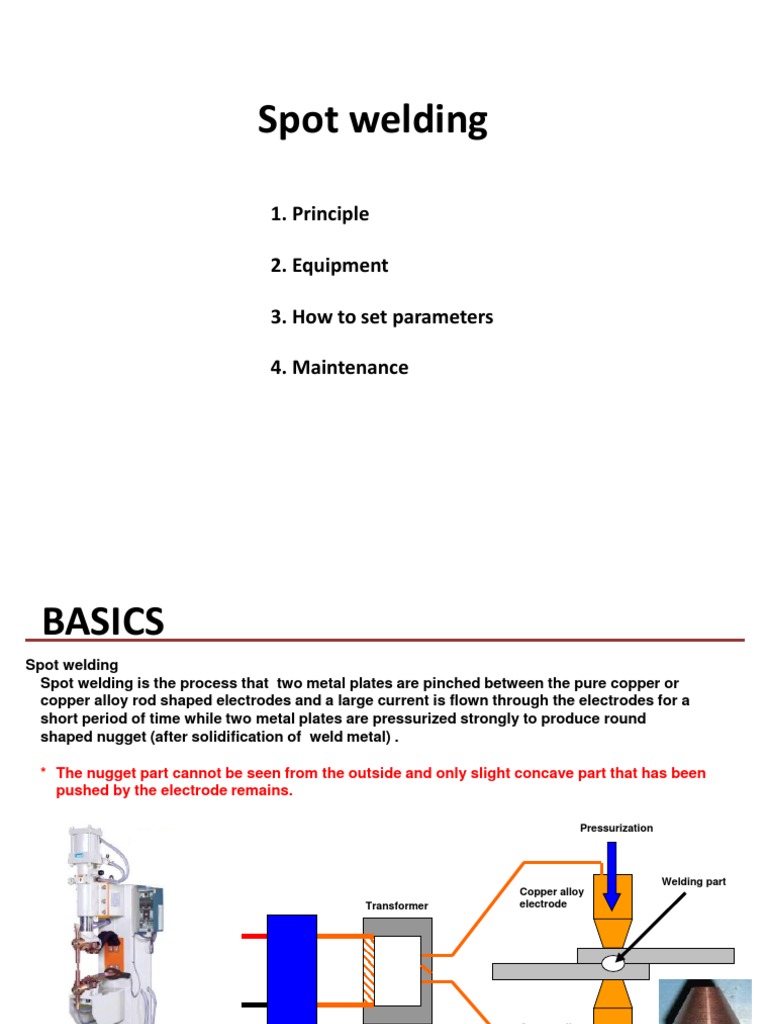 Spot Welding Principles and Parameters | PDF | Welding | Construction