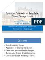 Optimum Operasi Dan Keandalan Sistem Tenaga Listrik