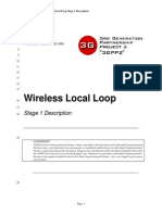 Wireless Local Loop: Stage 1 Description