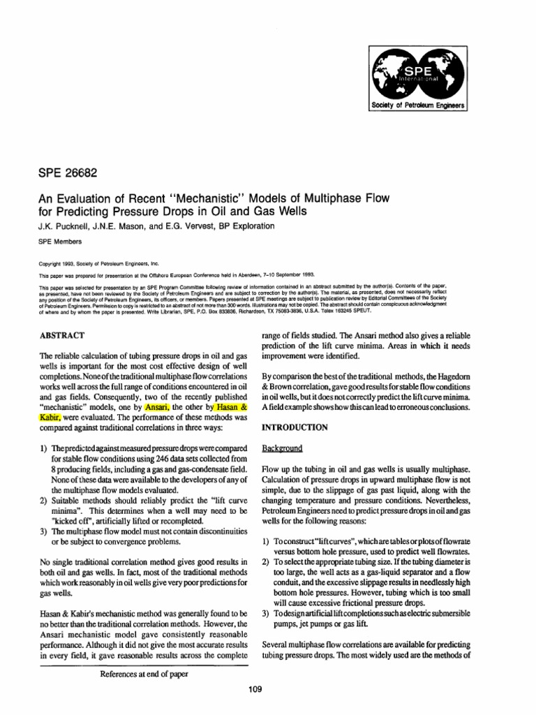 An Evaluation of Recent Mechanistic Models of Multiphase Flow For ...