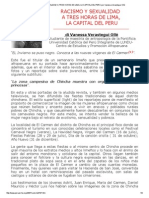 Racismo y Sexualidad A Tres Horas de Lima, La Capital Del Peru Por Vanessa Verastegui Ollé