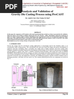 Analysis and Validation of Gravity Die Casting Process