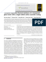 Thickness-Dependent Thermal Resistance of A Transparent Glass Heater With A Single-Walled Carbon Nanotube Coating