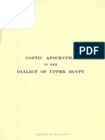 Wallis Budge - Coptic Apocrypha in The Dialect of Upper Egypt (1913)