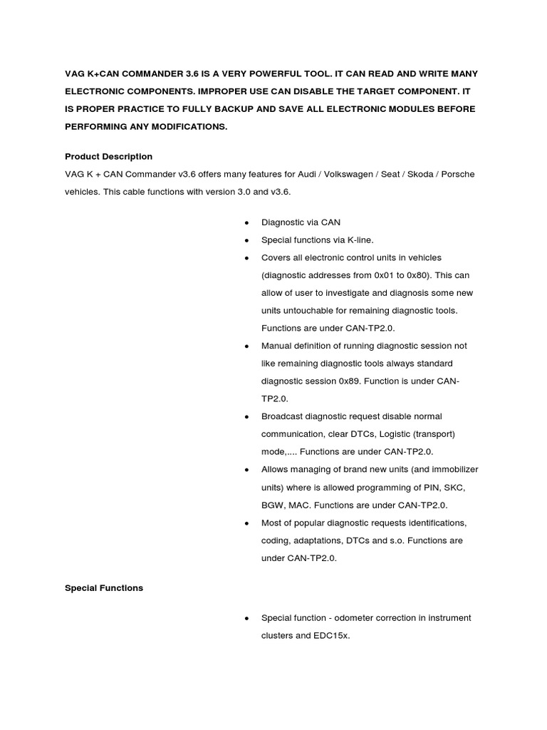 K Commander 3.6 | PDF