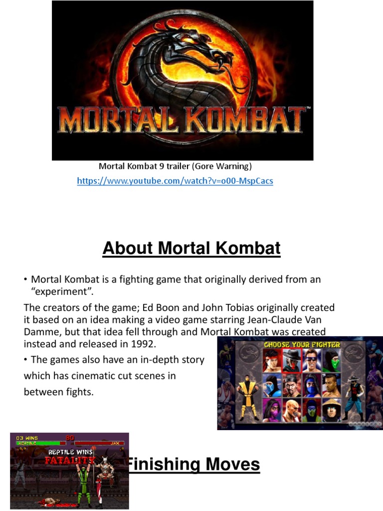 Mortal Kombat | PDF | Sequel | Characters Created
