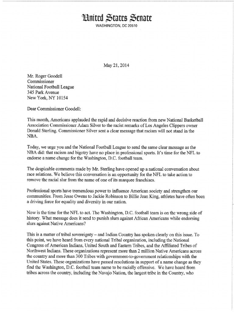 Cantwell-Reid Letter To Goodell | PDF | Foreign Language Studies | Home ...