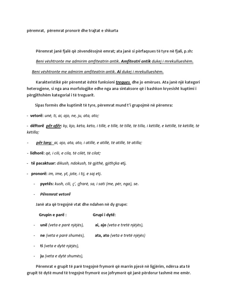 Përemrat | PDF