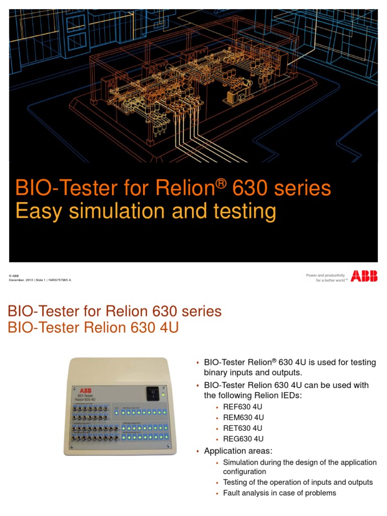 BIO-tester For Relion 630 Series - Sales Presentation - 757965 - ENa ...