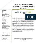 Nuclear Medicine Cardiac First Pass Study Preparation