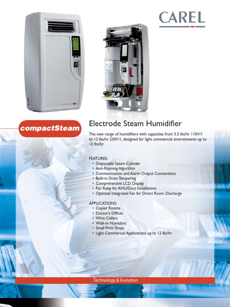 Carel Compact Steam Humidifiers Brochure | PDF | Electric Current | Water