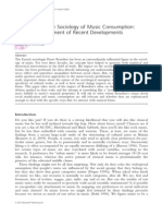 Prior N 2013 Bourdieu and The Sociology of Music Consumption - A Critical Assessment of Recent Developments Sociology Compass Volume 7 Issue 3