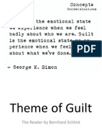 Theme of Guilt - The Reader IB