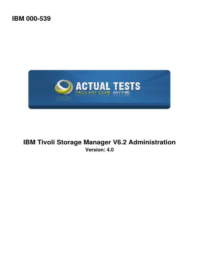 TSM V6.2 Exam Guide and Commands | PDF | Backup | Databases