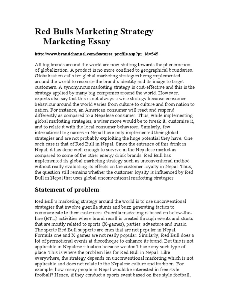 Marketing essay