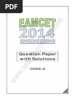 Eamcet 2014 Engineering Key Solutions