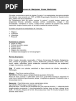 Formas de Manipular Ervas Medicinais