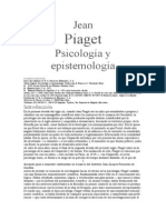 Piaget Jean - Psicologia Y Epistemologia