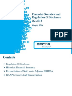 Financial Overview and Regulation G Disclosure Q2 2014