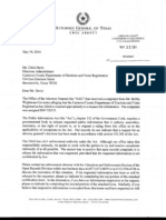 Texas Attorney General Letter To Cameron County Elections Dept Re: BWC 140319 Public Info Request