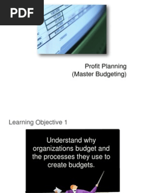  Master Budgeting