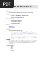 The Definition and Purpose of Descriptive Text