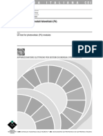 CEI 82-14 Prova All’UV Dei Moduli Fotovoltaici (FV)