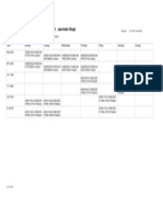 Faculty's Time Table: Jasvinder Singh 15854