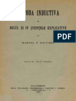 Marcel T. Djuvara - Metoda Inductiva Și Rolul Ei În Științele Explicative