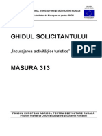 GHIDUL SOLICITANTULUI Pentru Masura 313 VARIANTA FINALA 16 Martie 2012