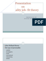Presentation On Job Fit Theory