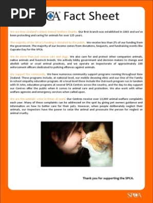 SPCA Fact Sheet
