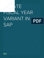 Create Fiscal Year Variant in Sap