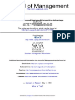 Paper 1 - Barney 1991 - Firm Resources and Sustained Competitive Advantage