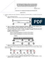 Lista de Exercícios 2 Avaliação de Mecânica Das Estruturas II - C