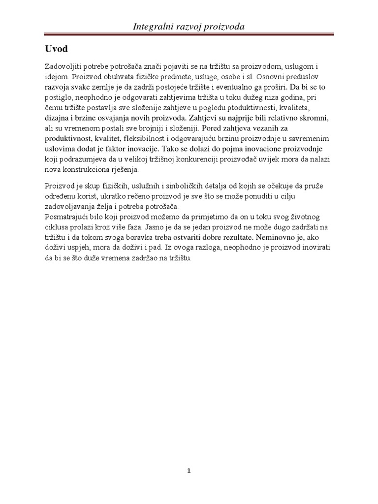 Integralni Razvoj Proizvoda | PDF