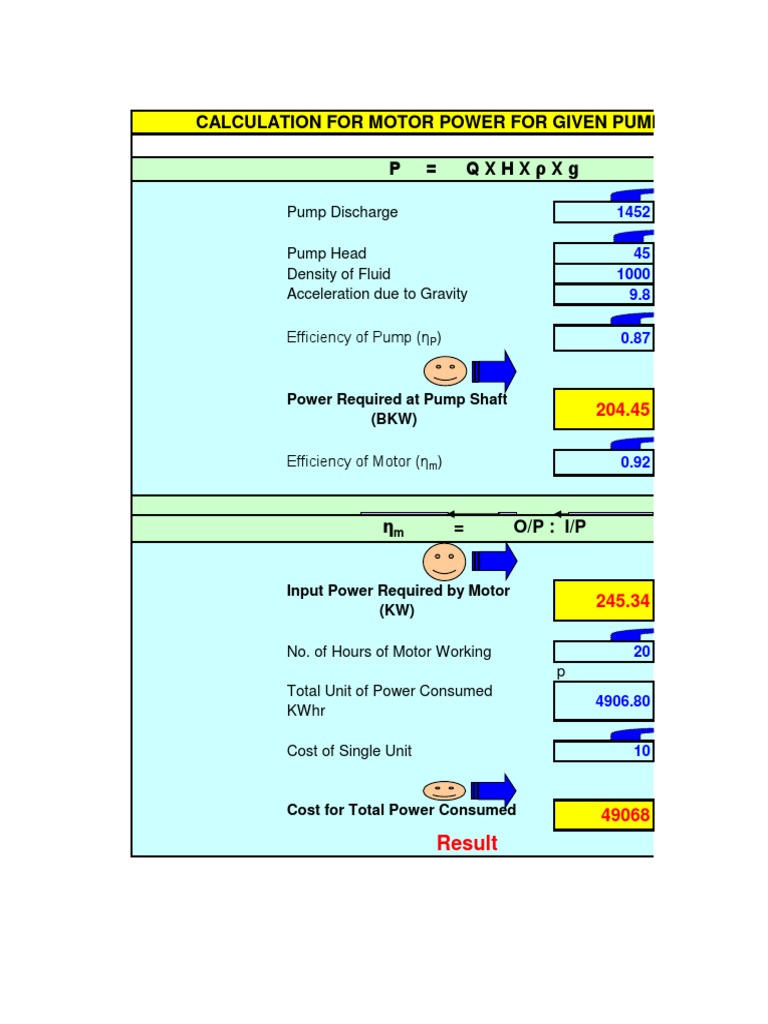 Pump Power Calculation Overview | PDF | Technology & Engineering