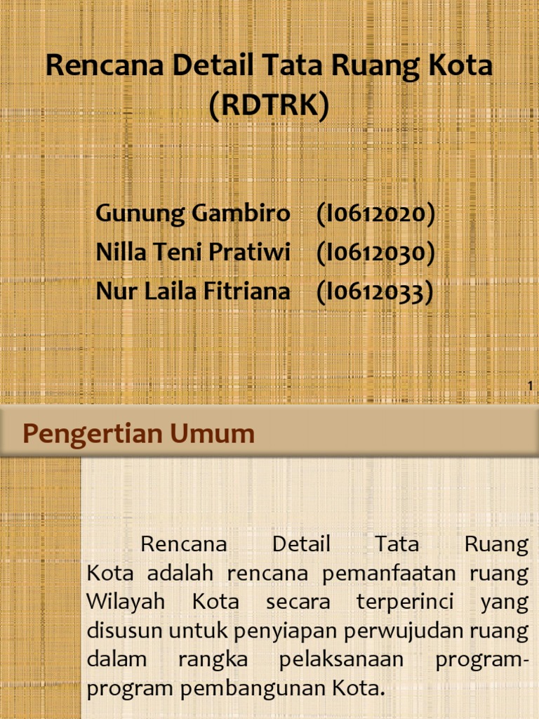 Rencana Detail Tata Ruang Kota 2020 | PDF | Sains & Matematika ...