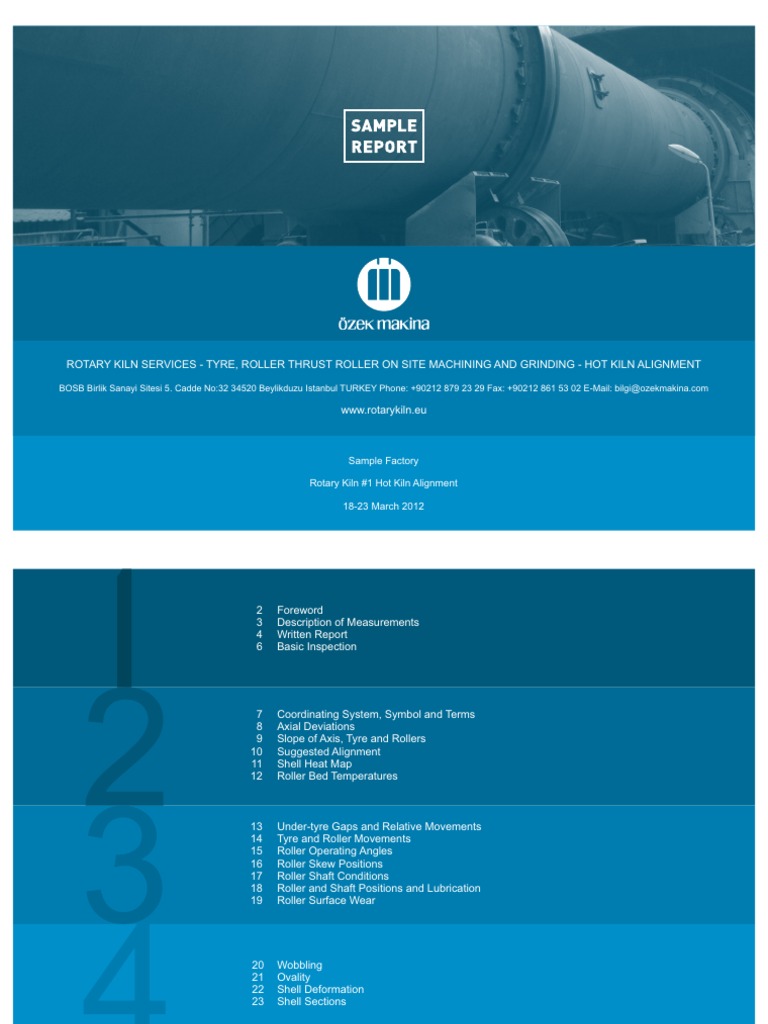 Sample Report Kiln Alignment PDF | PDF