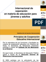 Marco Internacional de Cooperacion en Materia de Educacion para Jovenes y Adultos.
