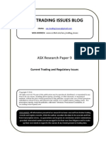 ASX Research 9 - Regulatory Issues and Current Developments