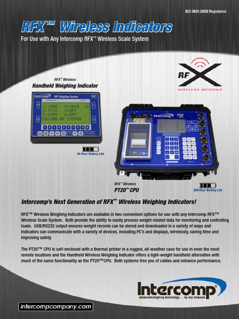 RFX Indicators Portable Scales | PDF | Wireless | Printer (Computing)