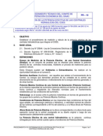 Determinacion de La Potencia Efectiva de Las Centrales Hidraulicas