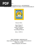 Download Laporan Praktikum Fisika HUKUM ARCHIMEDES kelas 11 by Yudha Angga SN225750529 doc pdf
