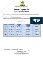 EXAMES de INGLÊS - Cambridge - Formulário para Todos Os Exames