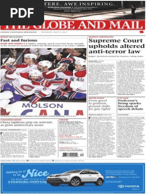 The Globe and Mail Atlantic Edition 15 05 2014, PDF