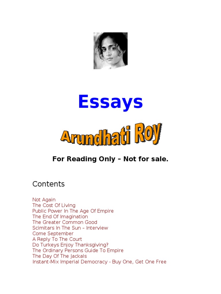 Political Essays - Arundhati Roy PDF History