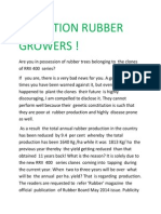 Attention Rubber Growers
