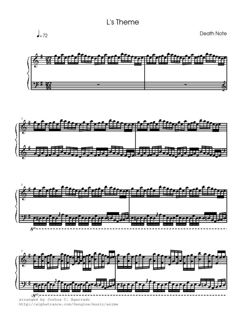 Death Note: L's Theme- Piano